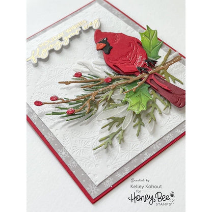 Lovely Layers: Winter Greenery - Honey Cuts - Stand - Alone Dies - Honey Bee Stamps