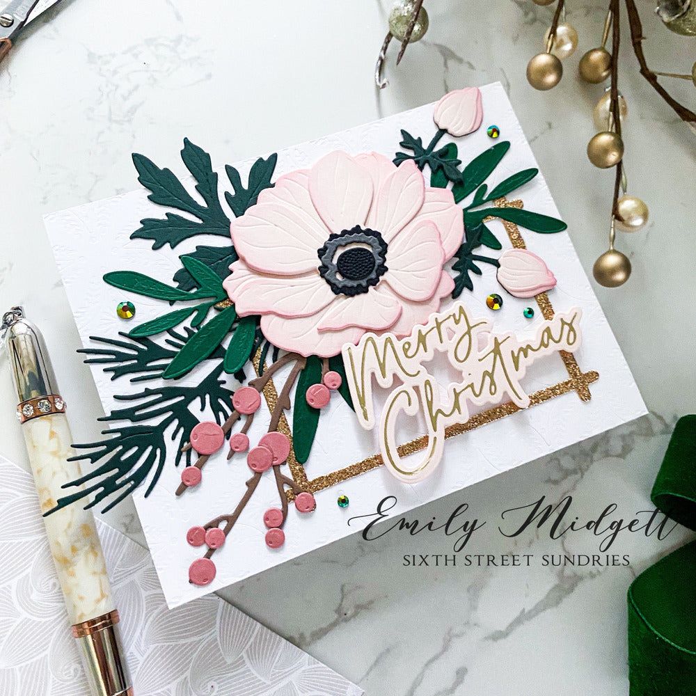 Lovely Layers: Winter Greenery - Honey Cuts - Stand - Alone Dies - Honey Bee Stamps