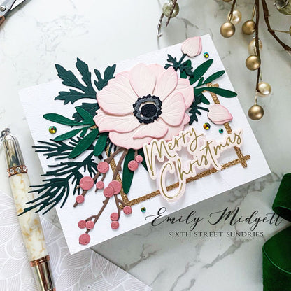 Lovely Layers: Winter Greenery - Honey Cuts - Stand - Alone Dies - Honey Bee Stamps