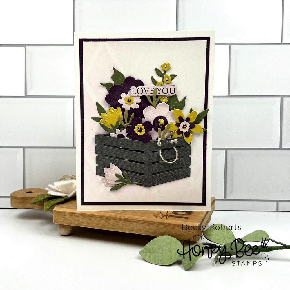 Lovely Layers: Wooden Crate - Honey Cuts - Stand - Alone Dies - Honey Bee Stamps