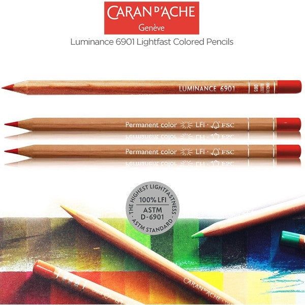 Luminance Colored Pencils 6901 by Caran D'Ache - Choose Your Color - Honey Bee Stamps