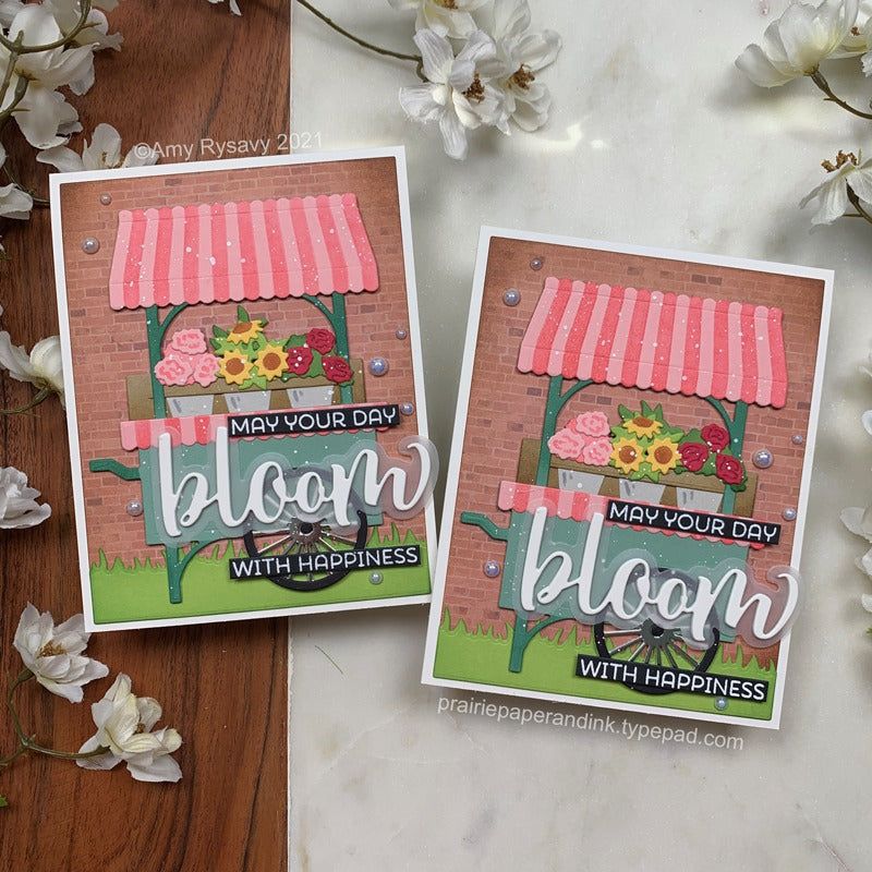 Market Cart Builder - 6"x6" Coordinating Stencil - Honey Bee Stamps