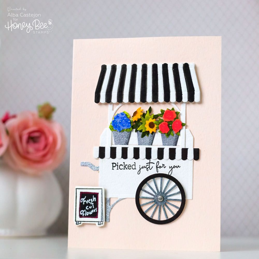 Market Cart Builder - Honey Cuts - Stand - Alone Dies - Honey Bee Stamps