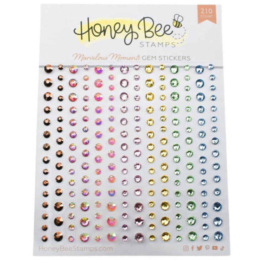 Marvelous Moments Gem Stickers - 210 Count - Honey Bee Stamps