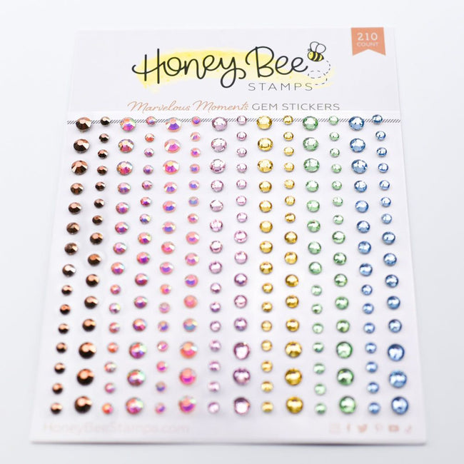 Marvelous Moments Gem Stickers - 210 Count - Honey Bee Stamps