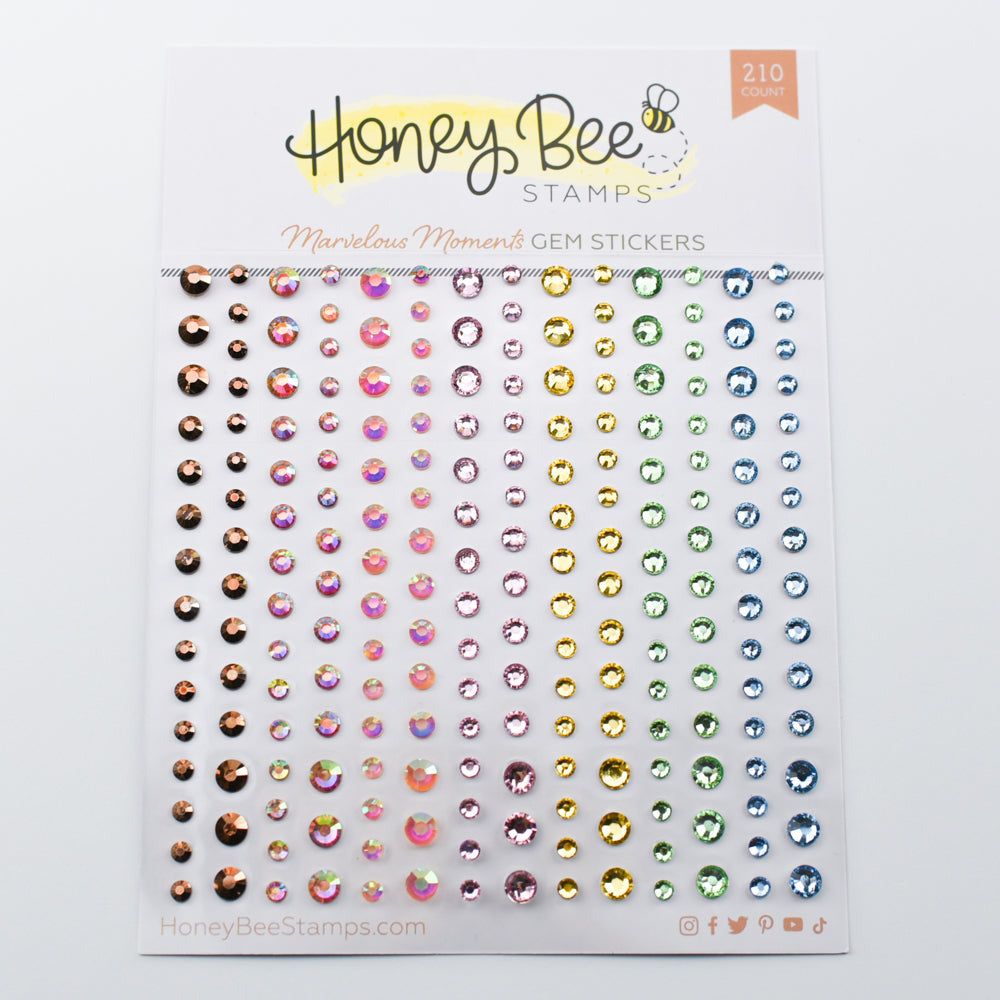 Marvelous Moments Gem Stickers - 210 Count - Honey Bee Stamps