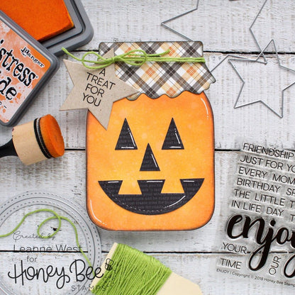 Mason Jar Card - Honey Cuts - Stand - Alone Dies - Honey Bee Stamps