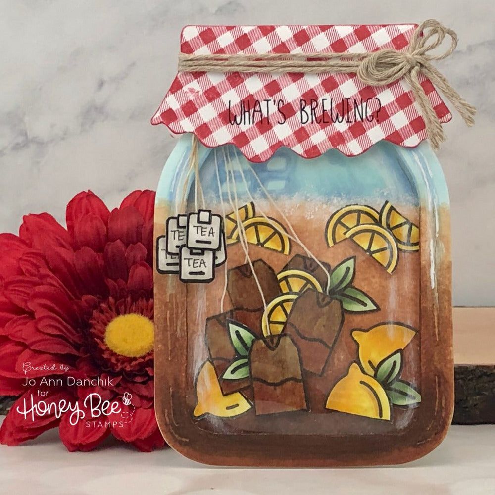 Mason Jar Card - Honey Cuts - Stand - Alone Dies - Honey Bee Stamps