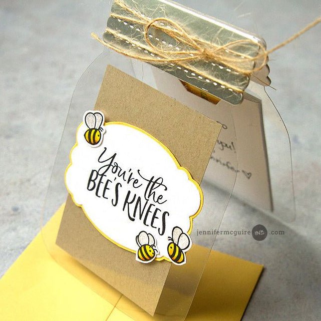 Mason Jar Card - Honey Cuts - Stand - Alone Dies - Honey Bee Stamps