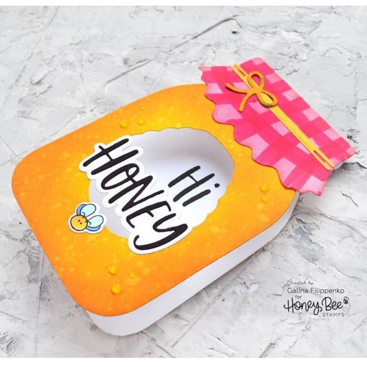 Mason Jar Card - Honey Cuts - Stand - Alone Dies - Honey Bee Stamps