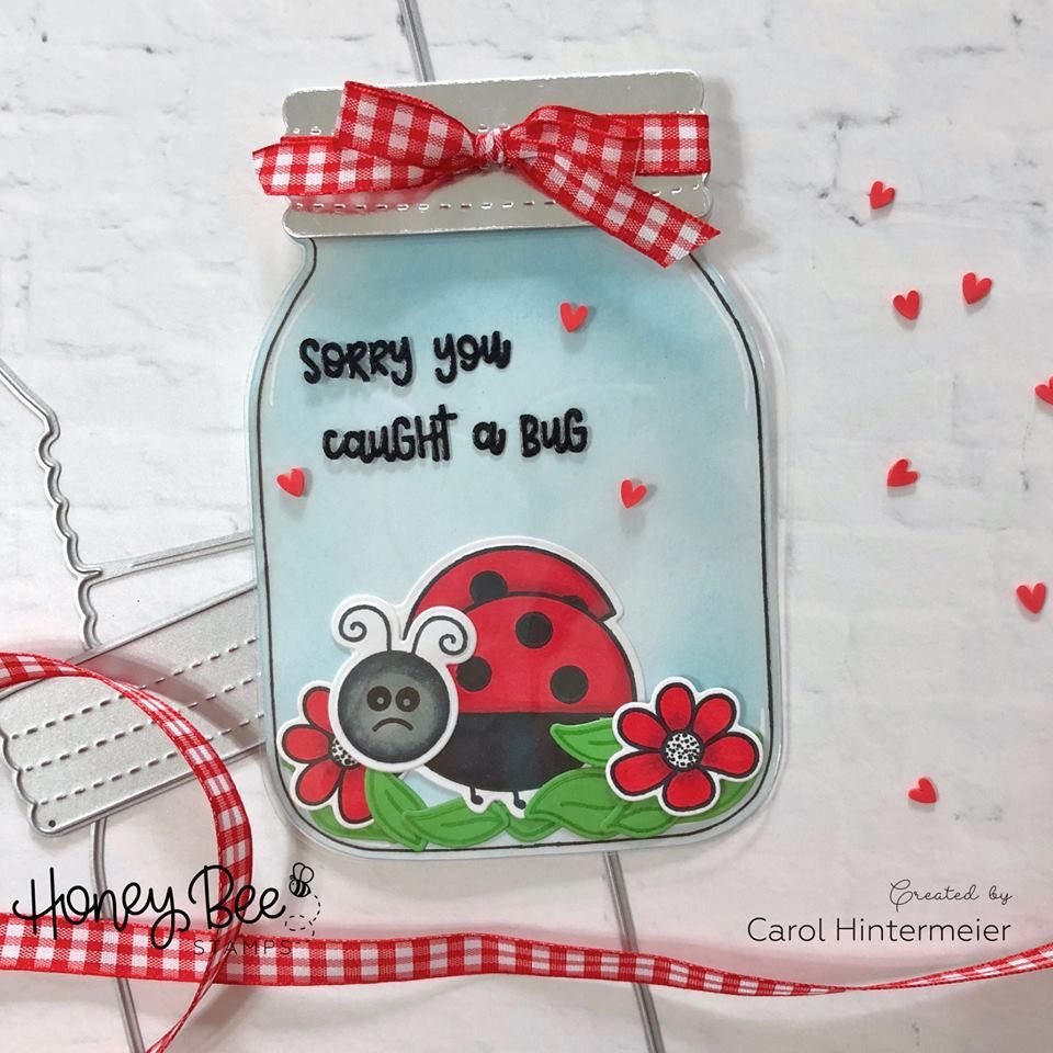 Mason Jar Card - Honey Cuts - Stand - Alone Dies - Honey Bee Stamps