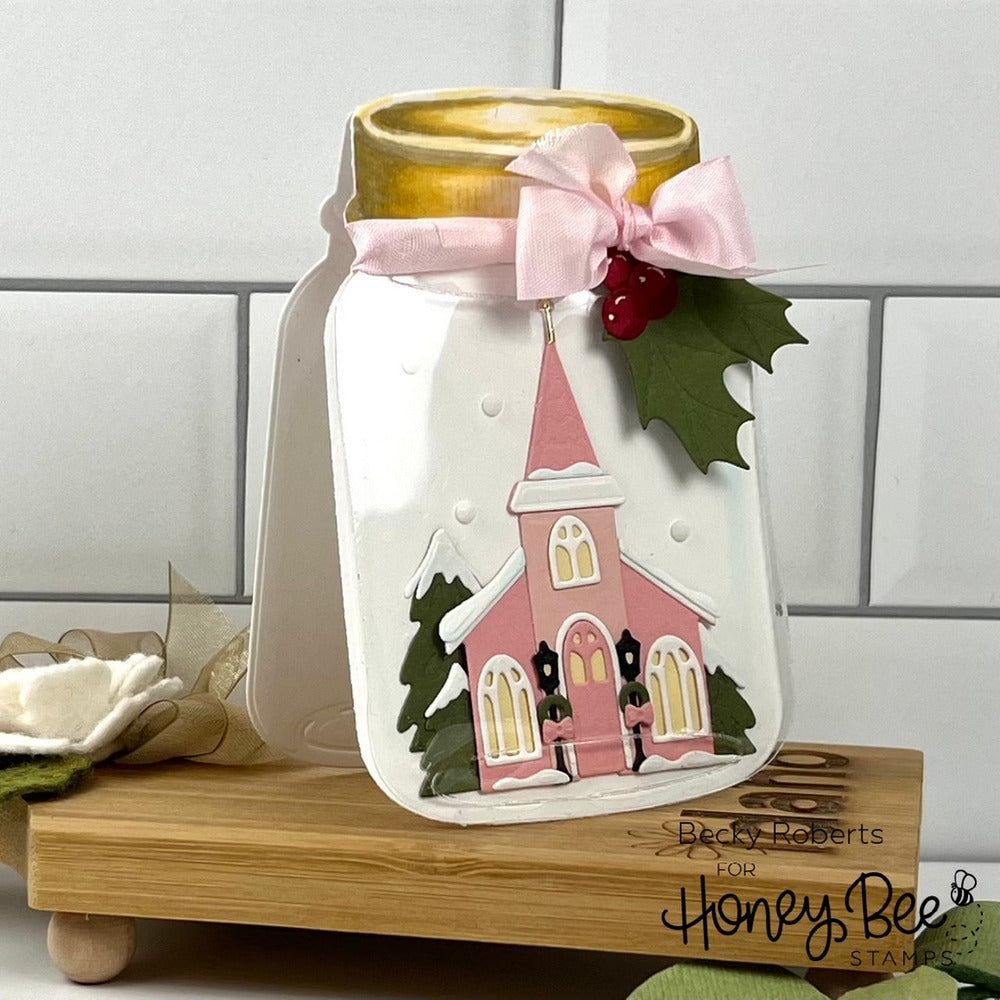 Mason Jar Vase - Honey Cuts - Honey Bee Stamps