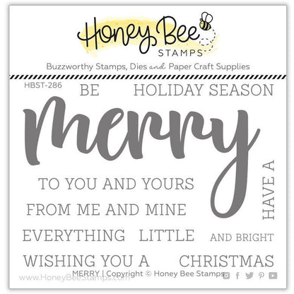 Merry - 3x4 Stamp Set - Honey Bee Stamps