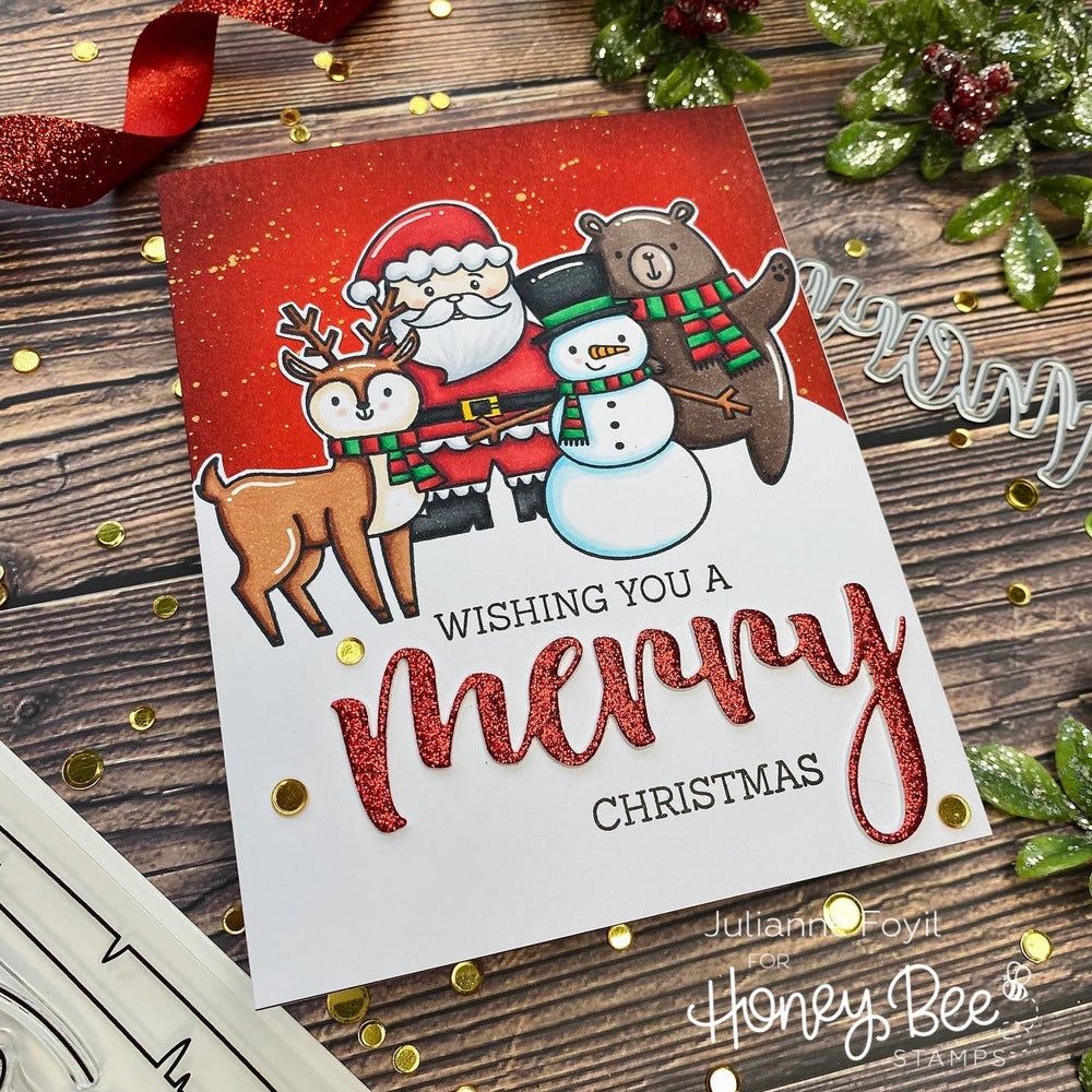 Merry - 3x4 Stamp Set - Honey Bee Stamps