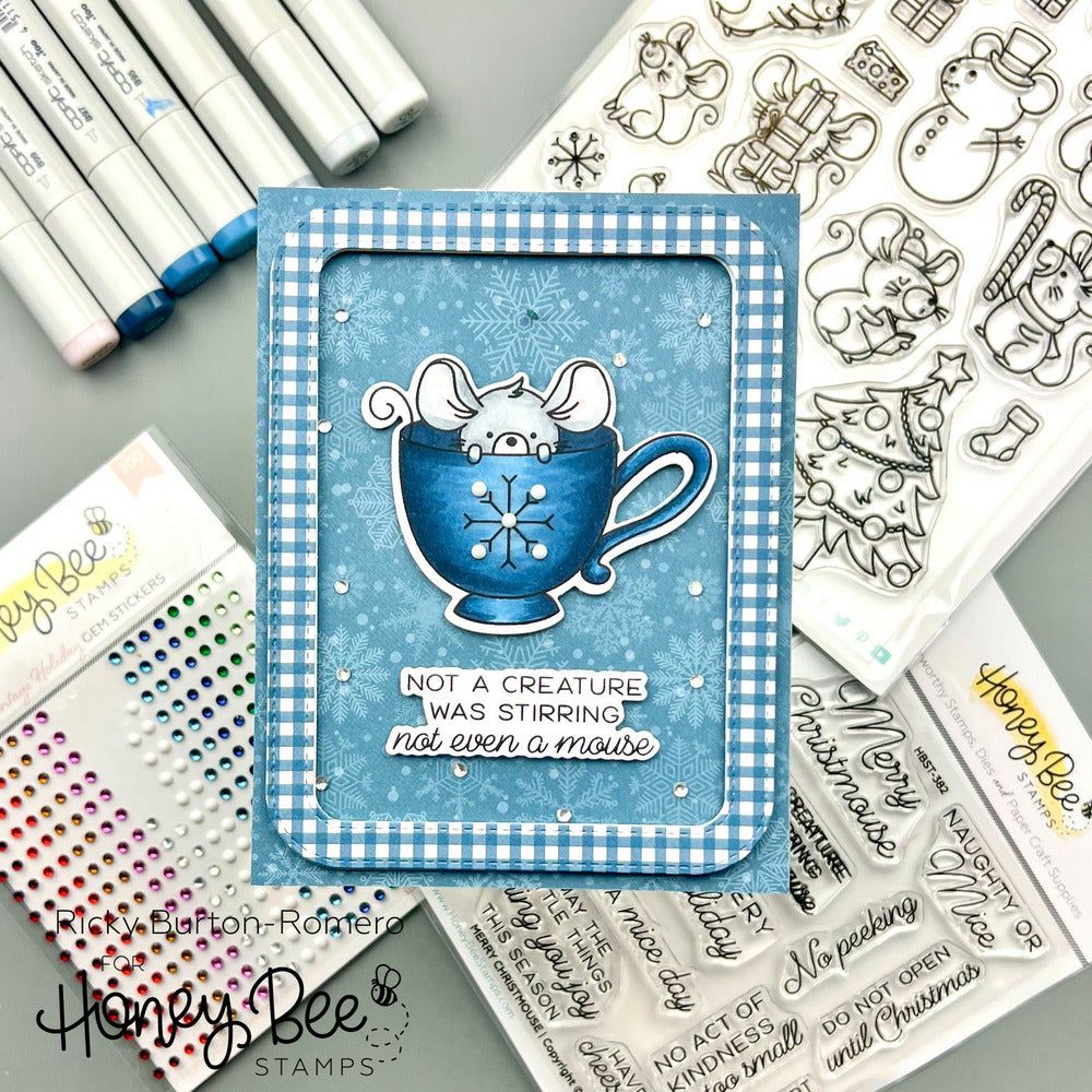 Merry Christmouse - 4x5 Photopolymer Stamp Set - Retiring - Honey Bee Stamps