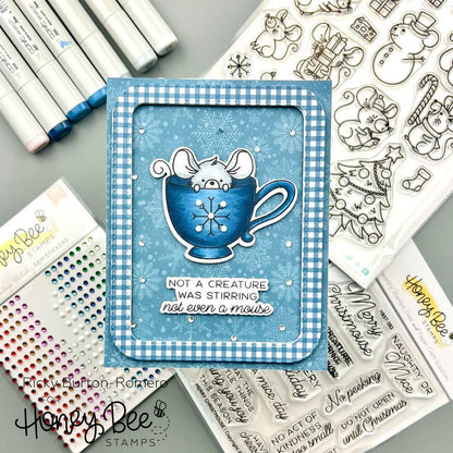 Merry Christmouse - 4x5 Photopolymer Stamp Set - Retiring - Honey Bee Stamps