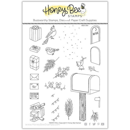 Merry Mail - 6x8 Photopolymer Stamp Set - Honey Bee Stamps