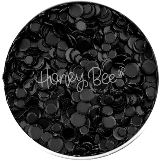 Midnight - Black Confetti Mix No - hole Sequins - Honey Bee Stamps