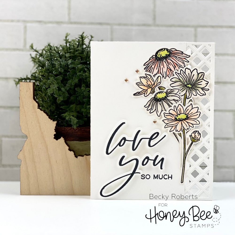 Miss You Big Time - 6x8 Photopolymer Stamp Set - Honey Bee Stamps