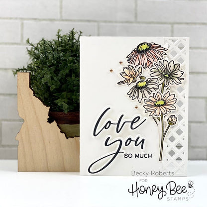 Miss You Big Time - 6x8 Photopolymer Stamp Set - Honey Bee Stamps