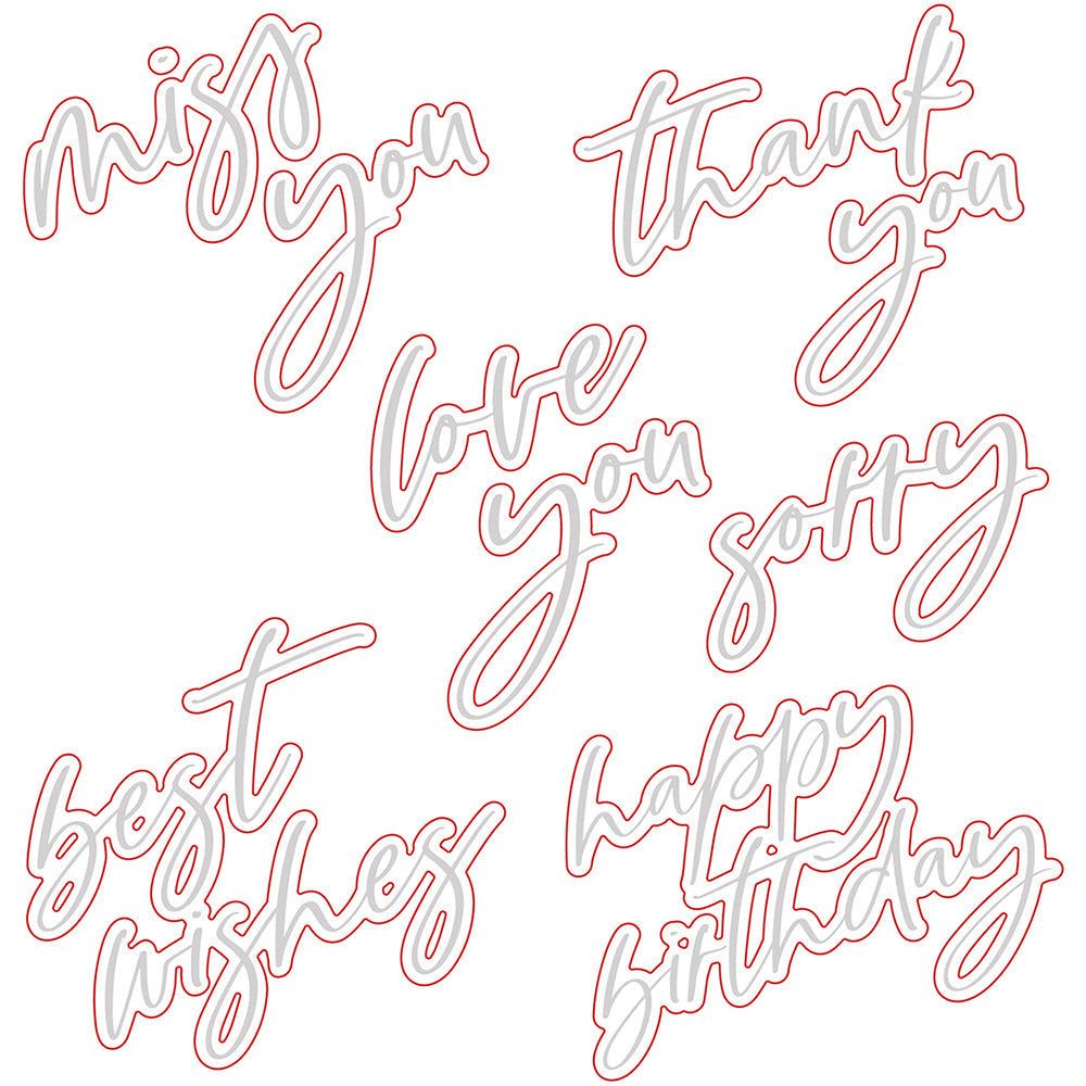 Miss You Big Time - Honey Cuts - Coordinating Dies - Honey Bee Stamps