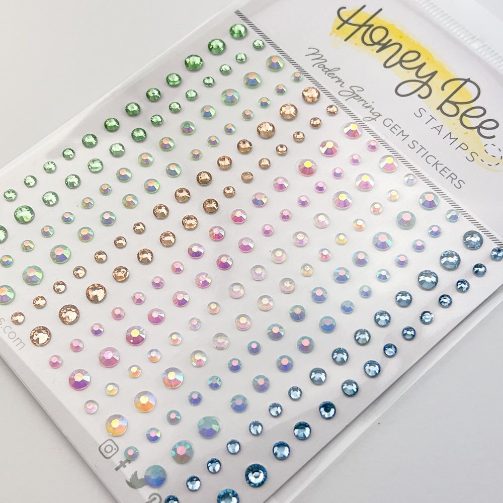 Modern Spring - Gem Stickers - 210 Count - Honey Bee Stamps