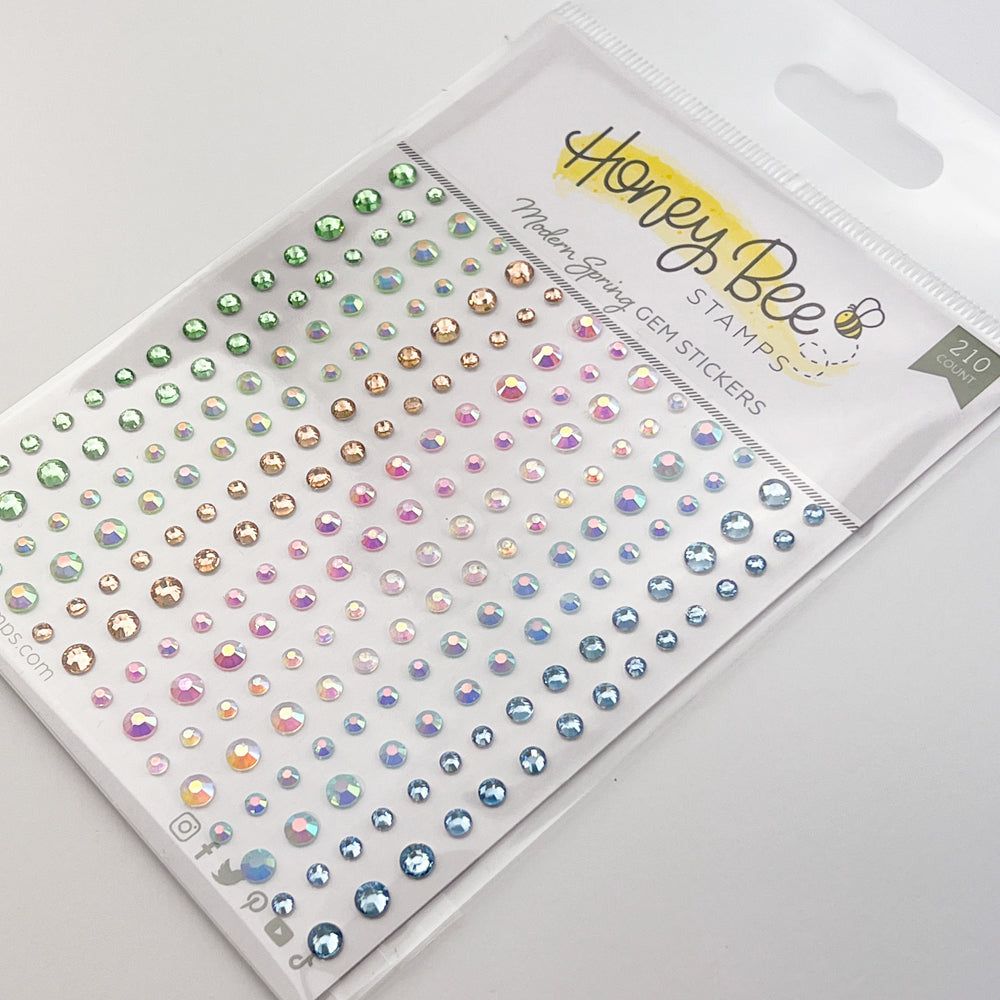Modern Spring - Gem Stickers - 210 Count - Honey Bee Stamps