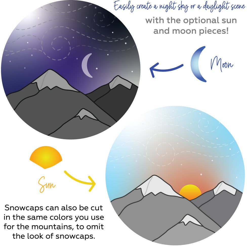 Mountain Circlescape - Honey Cuts - Stand - Alone Dies - Retiring - Honey Bee Stamps