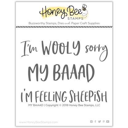 My Baaad - 3x4 Stamp Set - RETIRING! - Honey Bee Stamps