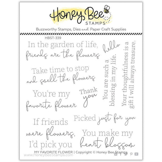 My Favorite Flower - 4x4 Photopolymer Stamp Set - Honey Bee Stamps