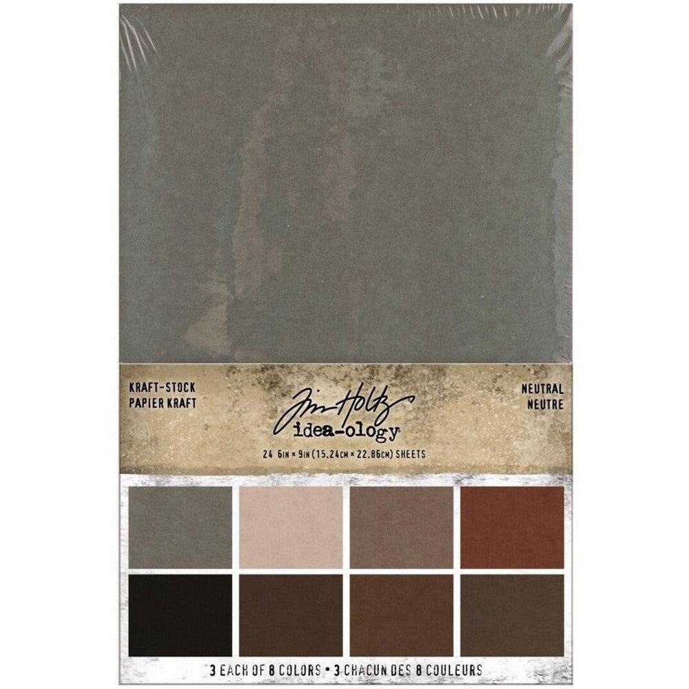 Neutral Kraft Stock by Tim Holtz 6" x 9" - 24/Pkg - Honey Bee Stamps