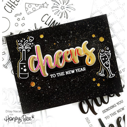 New Year Cheers - Honey Cuts - Coordinating Dies - Retiring - Honey Bee Stamps