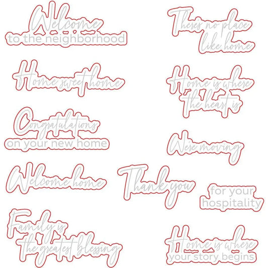 No Place Like Home - Honey Cuts - Coordinating Dies - Honey Bee Stamps