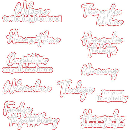 No Place Like Home - Honey Cuts - Coordinating Dies - Honey Bee Stamps