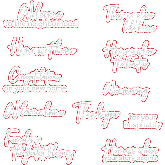 No Place Like Home - Honey Cuts - Coordinating Dies - Honey Bee Stamps