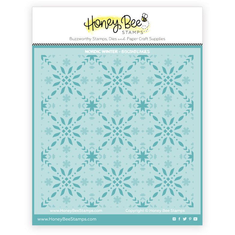 Nordic Winter - Set of 2 Background Stencils - Honey Bee Stamps