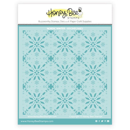 Nordic Winter - Set of 2 Background Stencils - Honey Bee Stamps