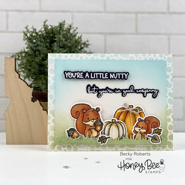 Nuts About You - 6x8 Stamp Set - Retiring - Honey Bee Stamps