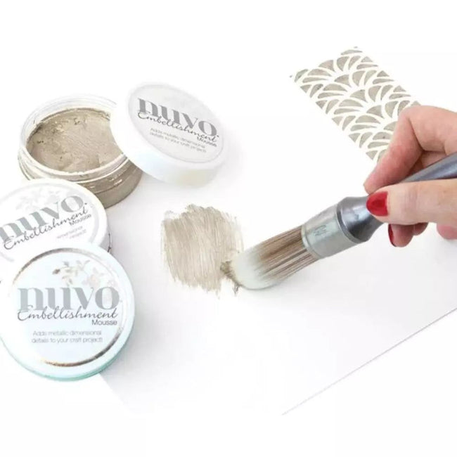 Nuvo Embellishment Mousse - Pure Platinum - Honey Bee Stamps
