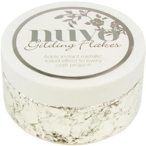 Nuvo Gilding Flakes - Silver Bullion - Honey Bee Stamps