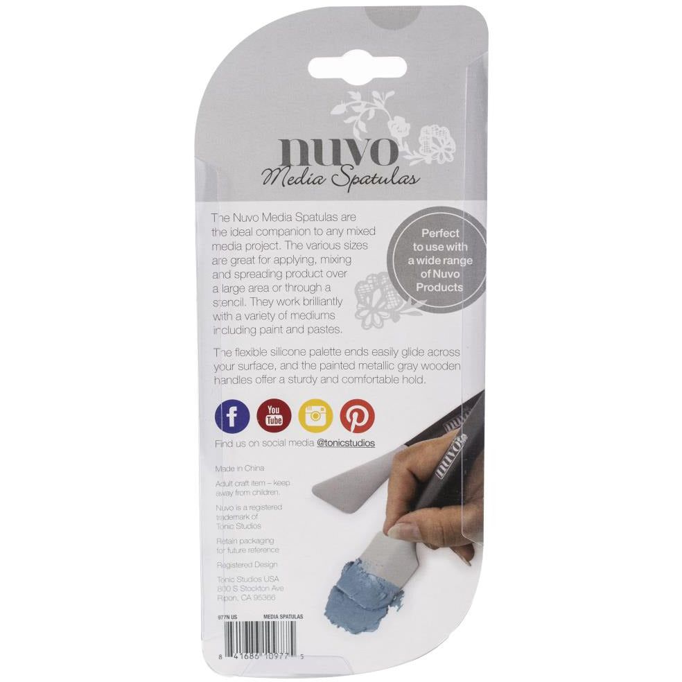 Nuvo Media Silicone Spatulas or Palette Knife - 2 Pack - Honey Bee Stamps