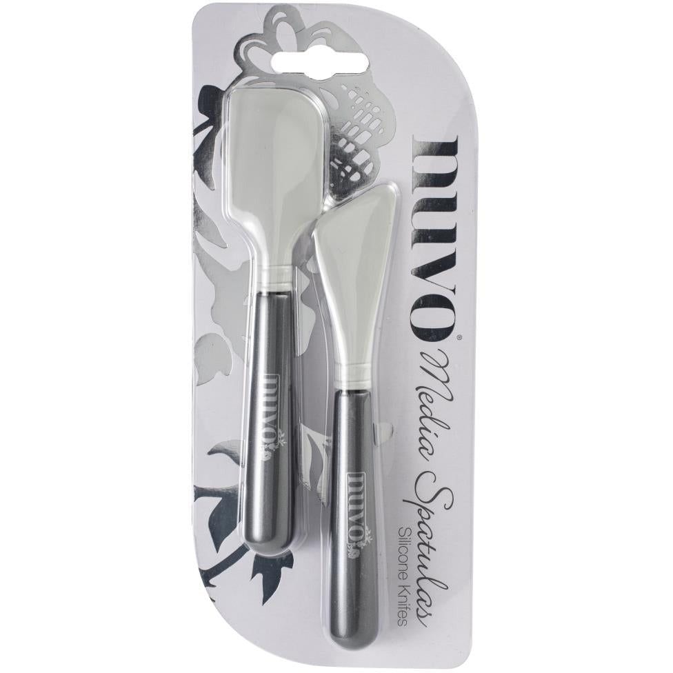 Nuvo Media Silicone Spatulas or Palette Knife - 2 Pack - Honey Bee Stamps