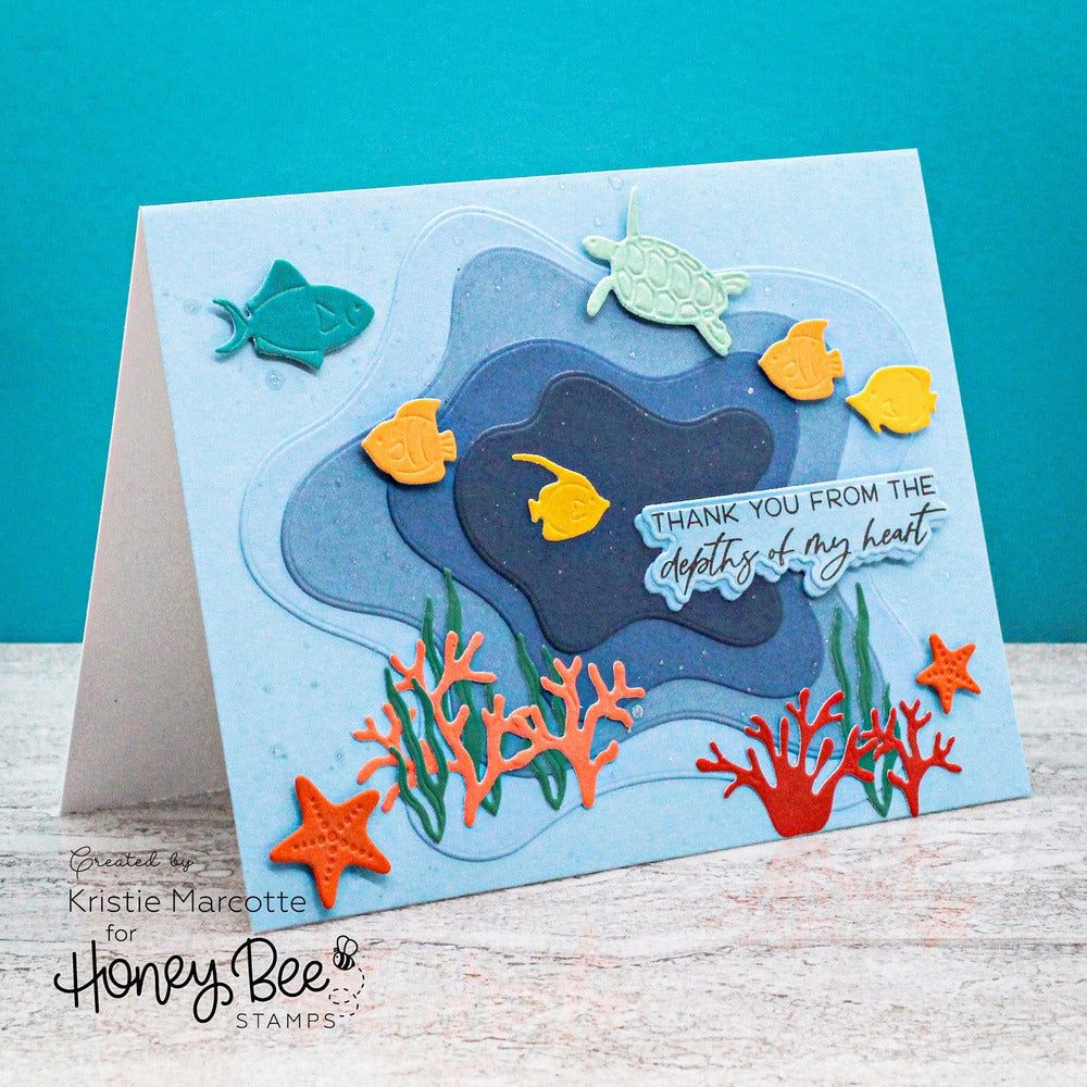 Ocean Deep Scene Builder - Honey Cuts - Stand - Alone Dies - Honey Bee Stamps