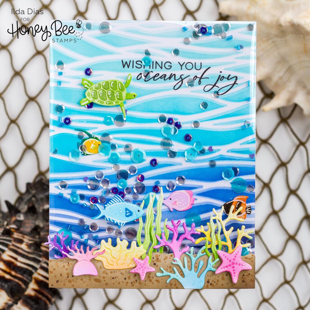 Ocean Deep Scene Builder - Honey Cuts - Stand - Alone Dies - Honey Bee Stamps