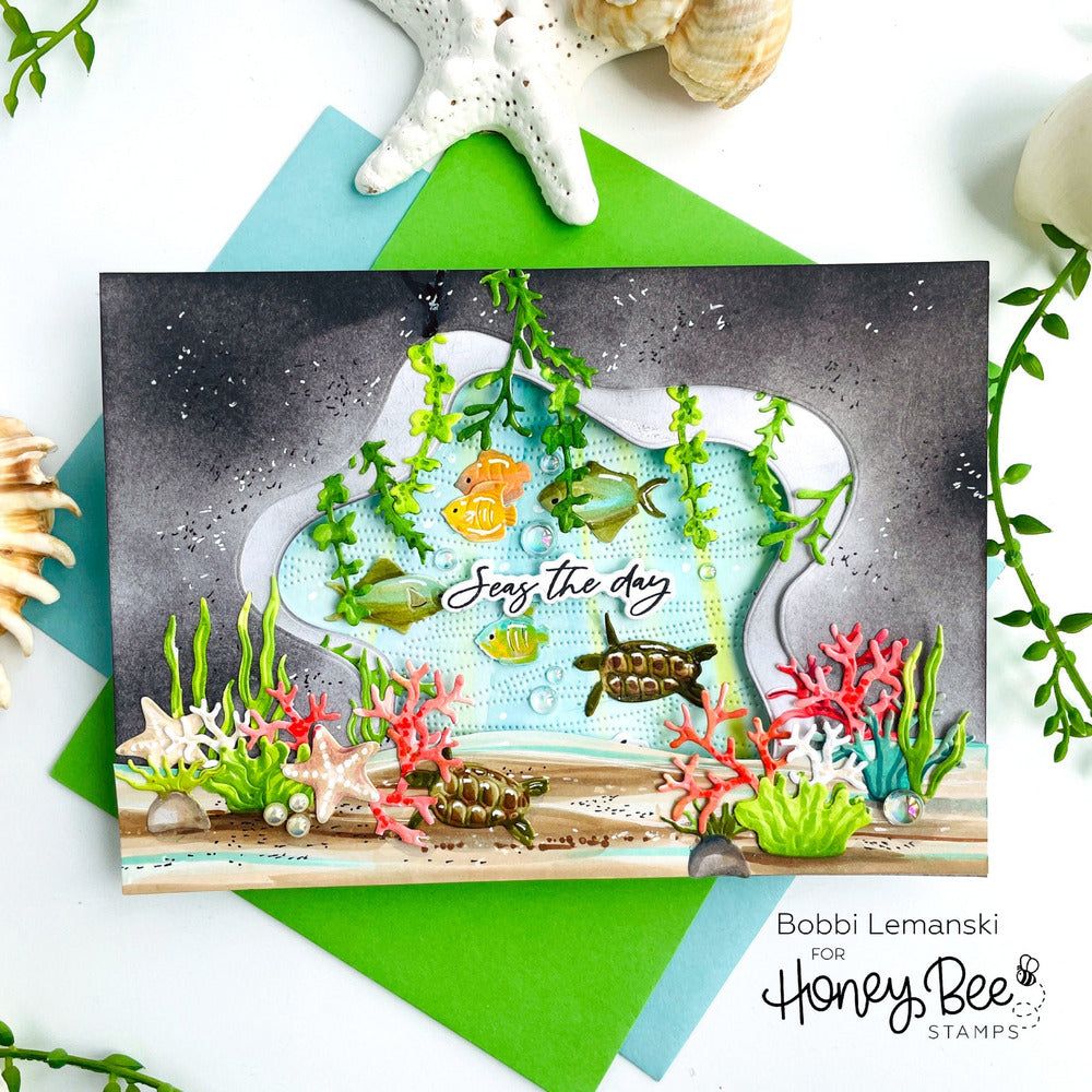 Ocean Deep Scene Builder - Honey Cuts - Stand - Alone Dies - Honey Bee Stamps