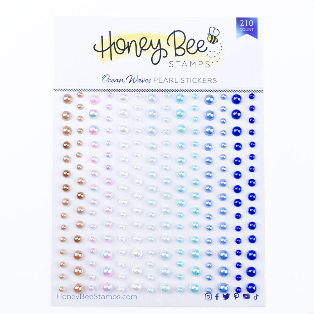Ocean Waves - Pearl Stickers - 210 Count - Honey Bee Stamps