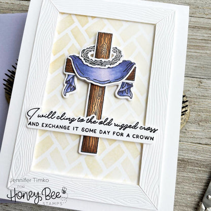 Old Rugged Cross - 6x8 Photopolymer Stamp Set - Honey Bee Stamps