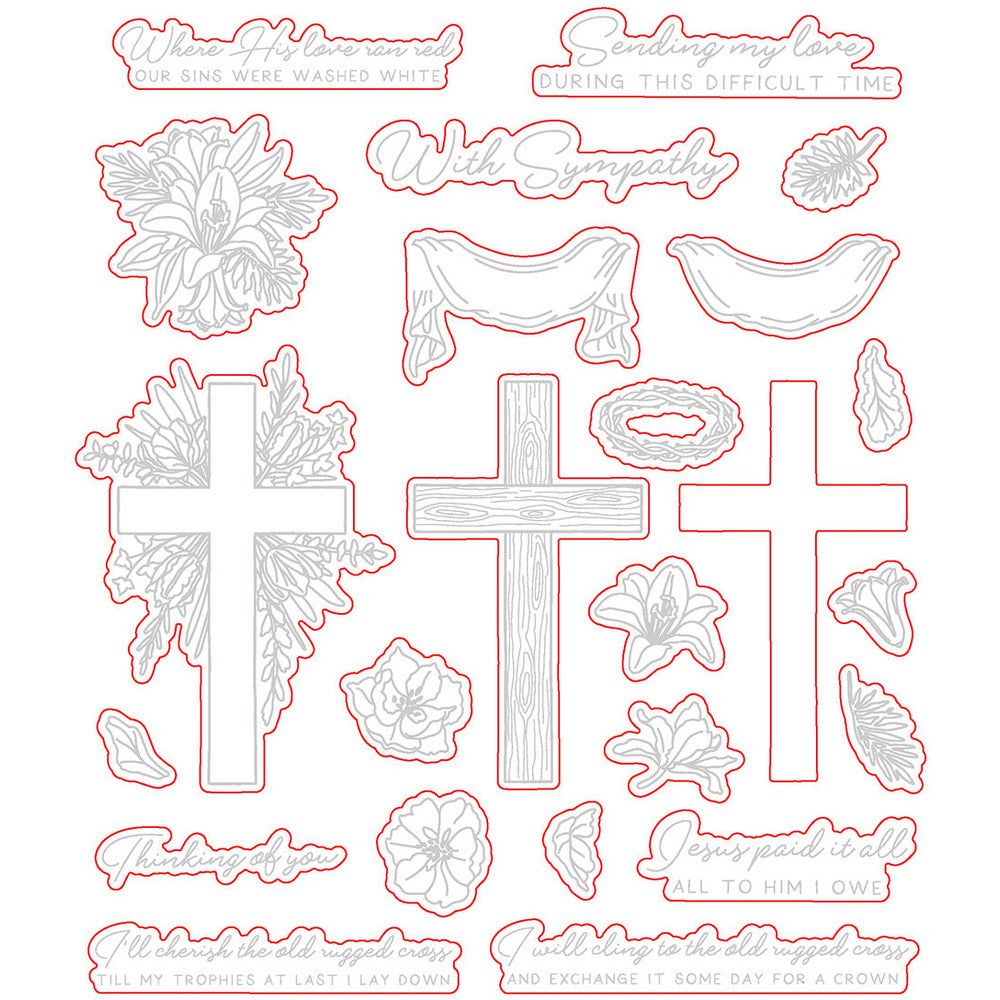 Old Rugged Cross - Honey Cuts - Coordinating Dies - Honey Bee Stamps