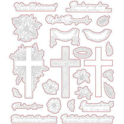 Old Rugged Cross - Honey Cuts - Coordinating Dies - Honey Bee Stamps