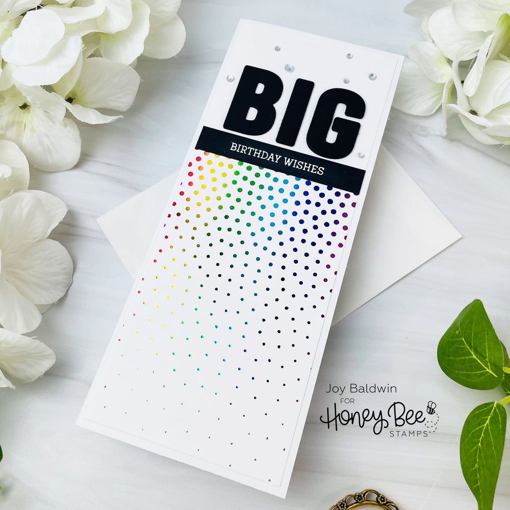 Ombre Dots - A2 Hot Foil and Letter Press Plate - Honey Bee Stamps